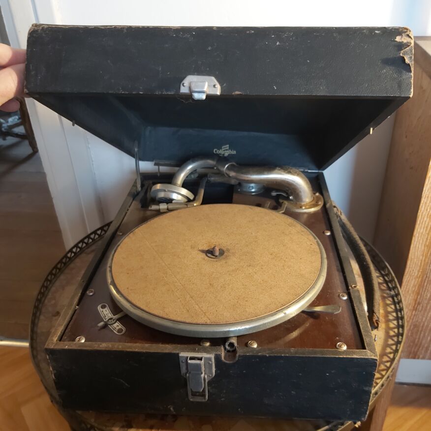 Sac gramophone phonographe disque plat