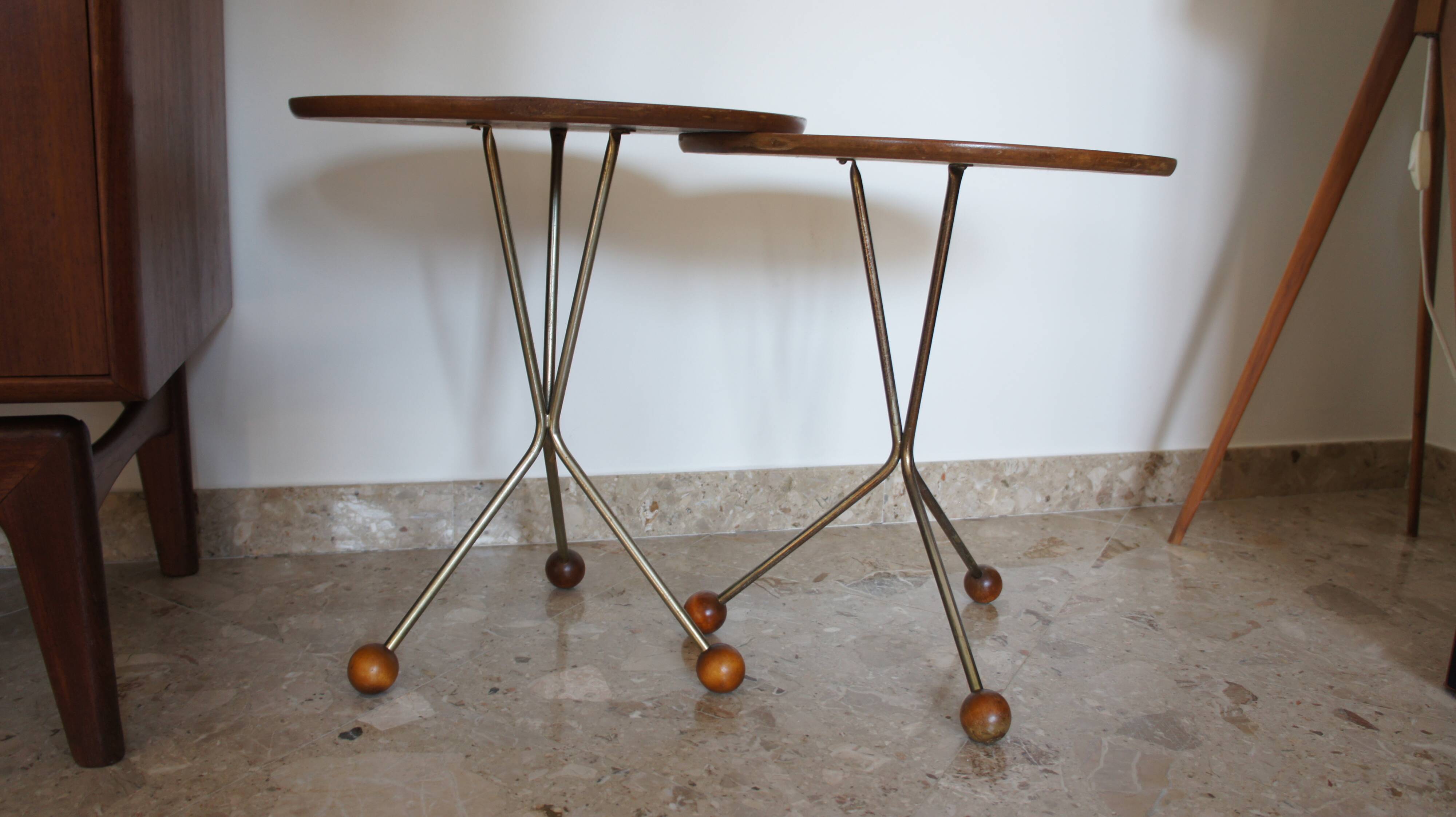 Scandinavian Coffee Table Pair by Albert Larsson Edition Alberts Tibro