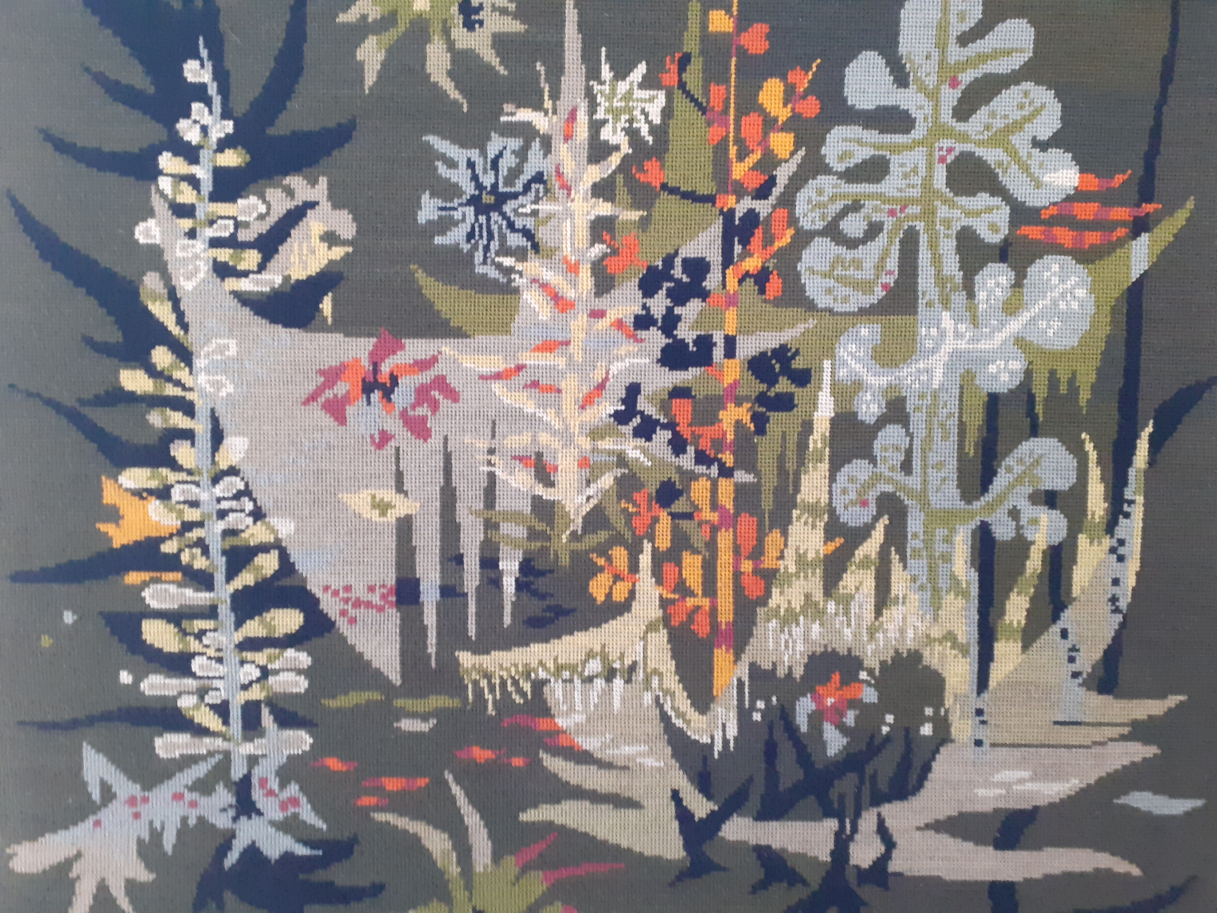 Tapestry canvas Magic Garden style Lurçat