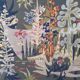 Tapestry canvas Magic Garden style Lurçat