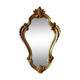 Old wall mirror in golden resin - rococo style