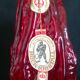 Mouth-blown rock crystal vase, red, Glassworks Ingrid, Germany