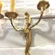 Pair of 2-light bronze sconces St Louis XV