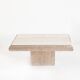 Large vintage travertine marble coffee table. Italy, 1980s