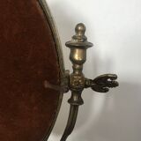 Golden brass standing psyche mirror  29x40cm