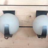 Pair of 70s space age wall lights