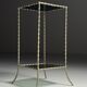 Faux bamboo side table metal