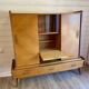 Vintage oak grand buffet Mid-Century Scandinavian with tapered legs from the 50s/70s.