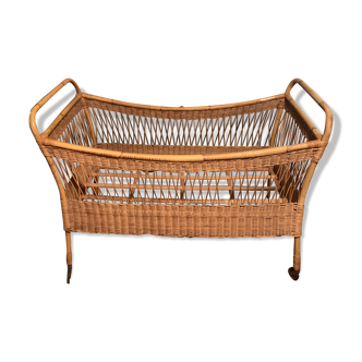 Rattan crib 50s