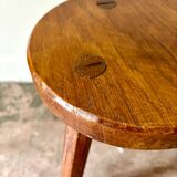Dark wood tripod stool
