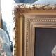 Painting Portrait of an ancient man 19th with gilded wooden frame
