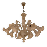 Lustre en verre de Murano transparent de style italien par Simoeng