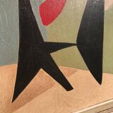 Abstract painting on panel
