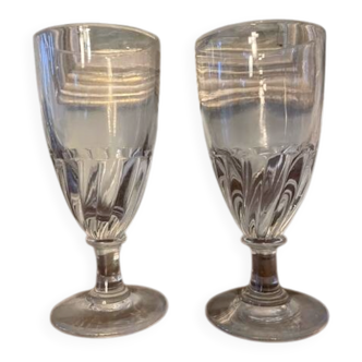 set of 2 antique absinthe glasses