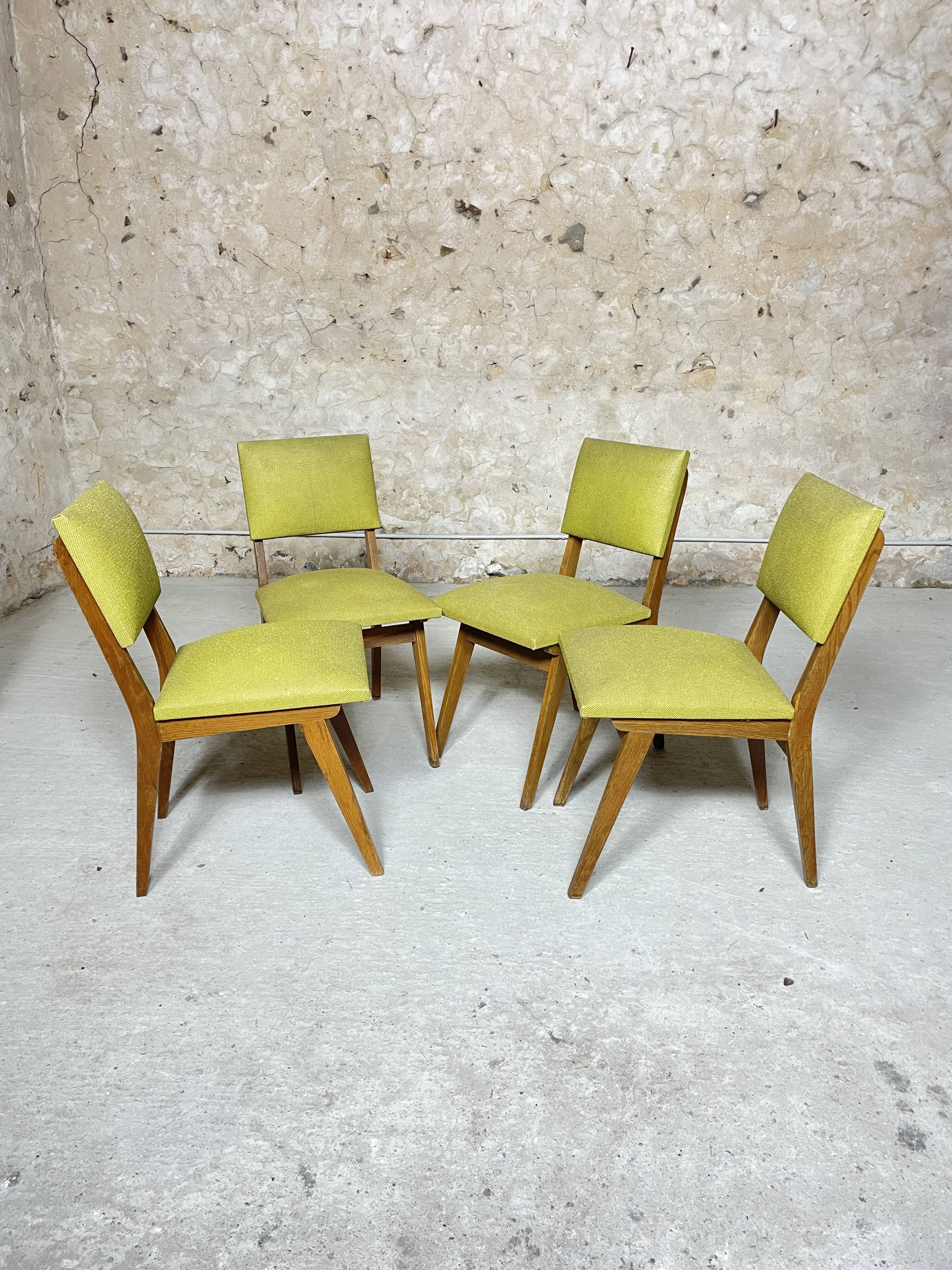 Green skai chairs 50s