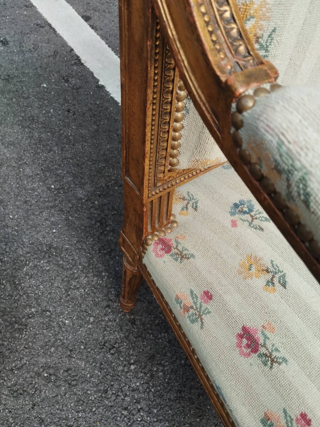 Pair of old Louis XVI style armchairs