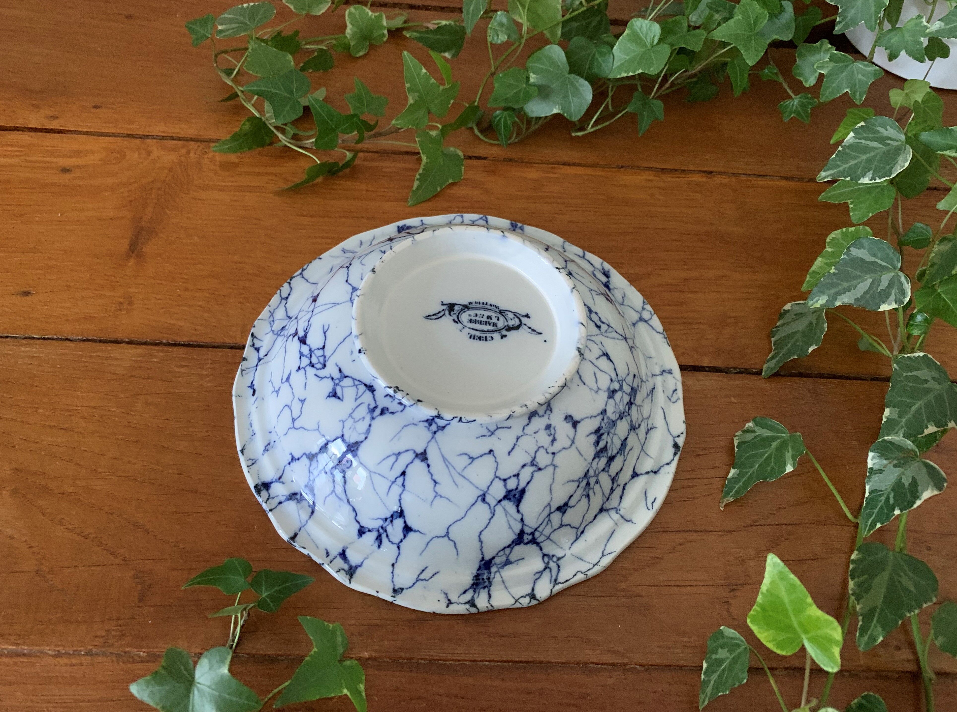 Old salad bowl in Creil & Montereau earthenware – 1870