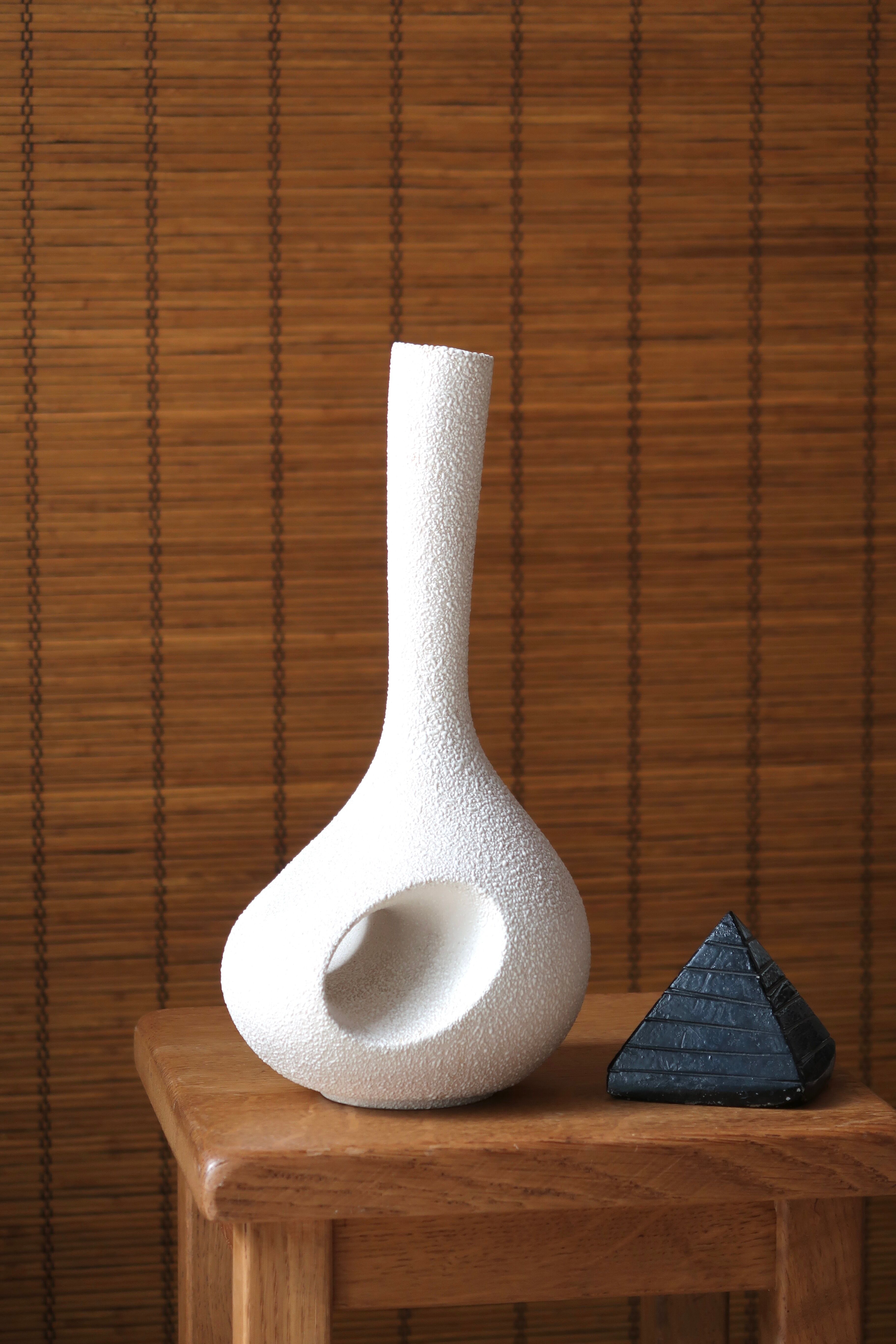 White ceramic vase by Roberto Rigon, Bertoncello, 60s