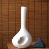 White ceramic vase by Roberto Rigon, Bertoncello, 60s