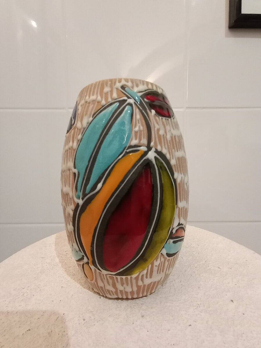 Luigi Santi vase with handle, 1970s