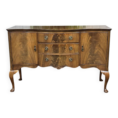 Enfilade anglaise chippendale en acajou des années 30
