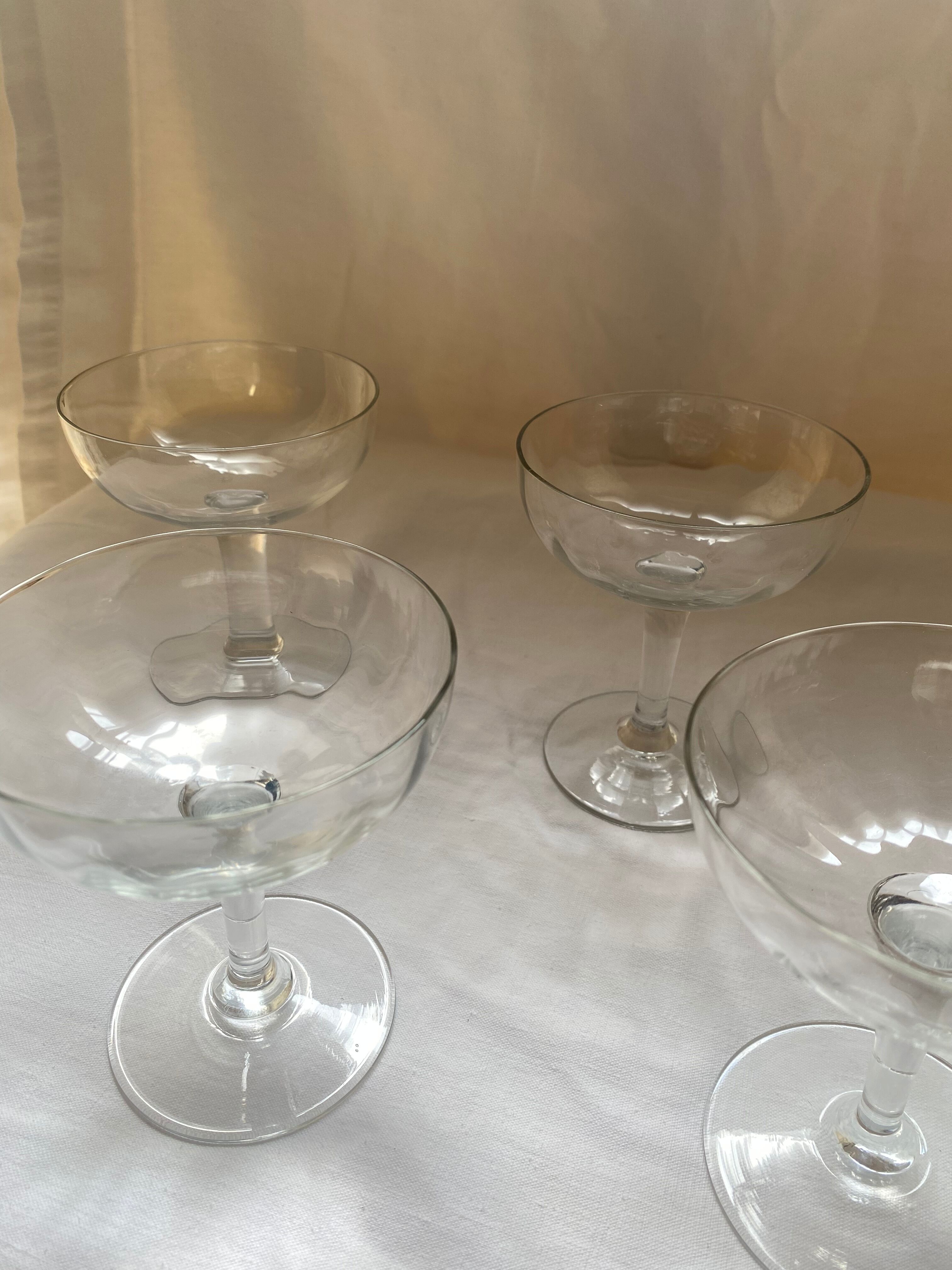 Champagne glasses - semi crystal