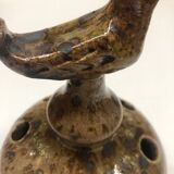 Vase pique fleur en grès pyrite zoomorphe 1950/60