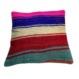 Housse de coussin kilim turc vintage, 40 x 40 cm