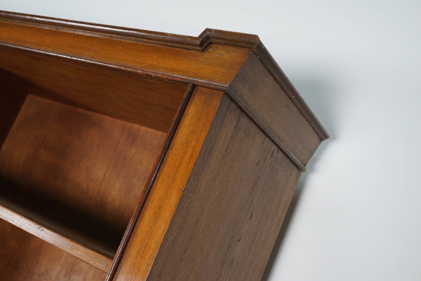 Large Antique Art Deco German Oak Chocolate Shop Cabinet, 1920s