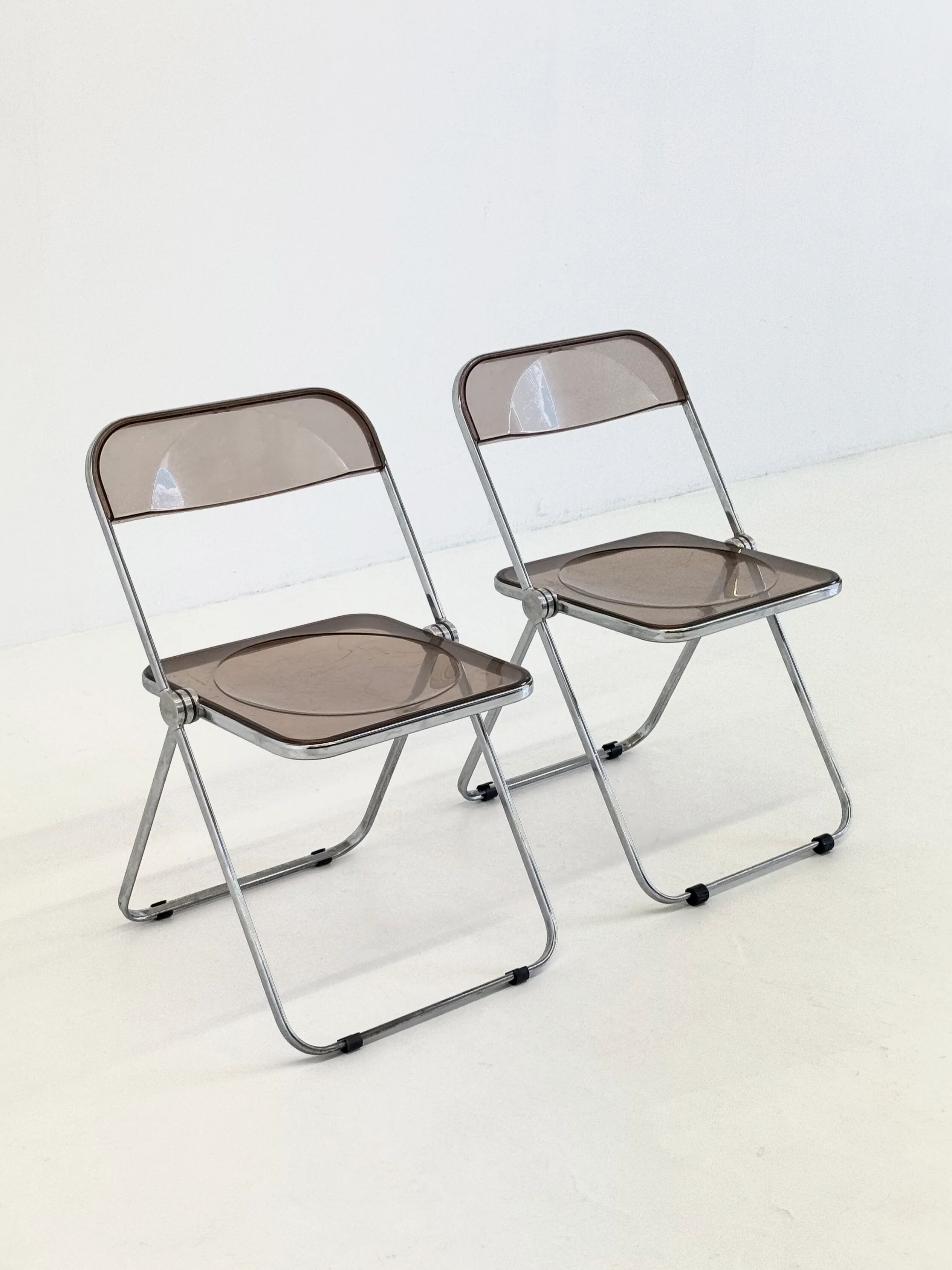 Set of 2 Plia folding chairs for Anonima Castelli by Giancarlo Piretti