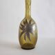 50-year-old soliflora vase in green bulled glass and pewter flower