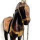 Indian horse wood copper and gilded brass