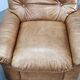 Pair of Arcon Italia Cognac Buffalo Leather Lounge Armchairs