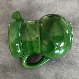 Pichet in vintage in terre cuite varnished shades of green