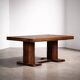 French Art Deco oak table, Dudouyt, 1940
