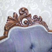 Neo-Rococo Walnut Chair with Violet Fabric, 1860