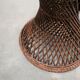 Table d'appoint diabolo vintage en rotin