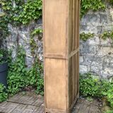 Parisian glass cabinet in raw wood, 1940