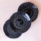Set of 3 black Vallauris cups