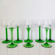 Set de 8 verres à vin cristal La Rochère et verre
