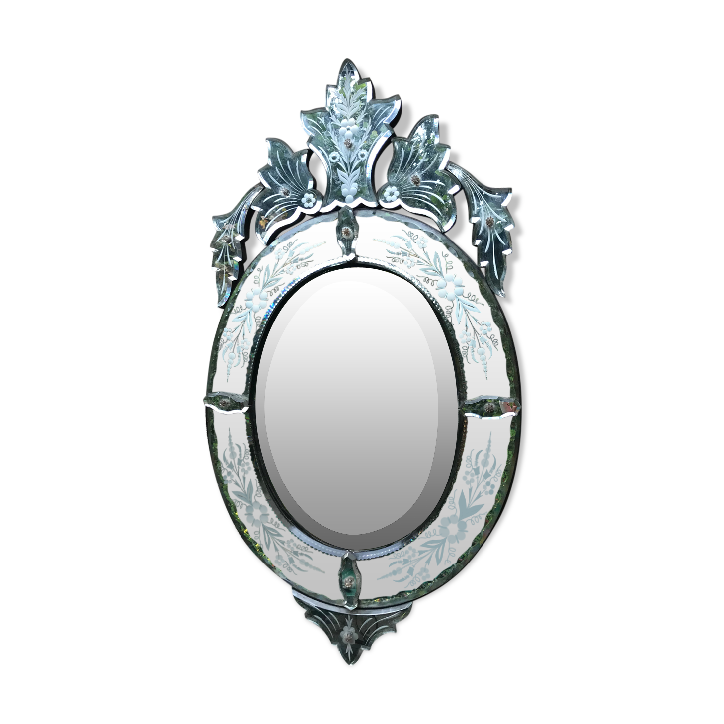 Venetian mirror circa 1900, 79x41 cm