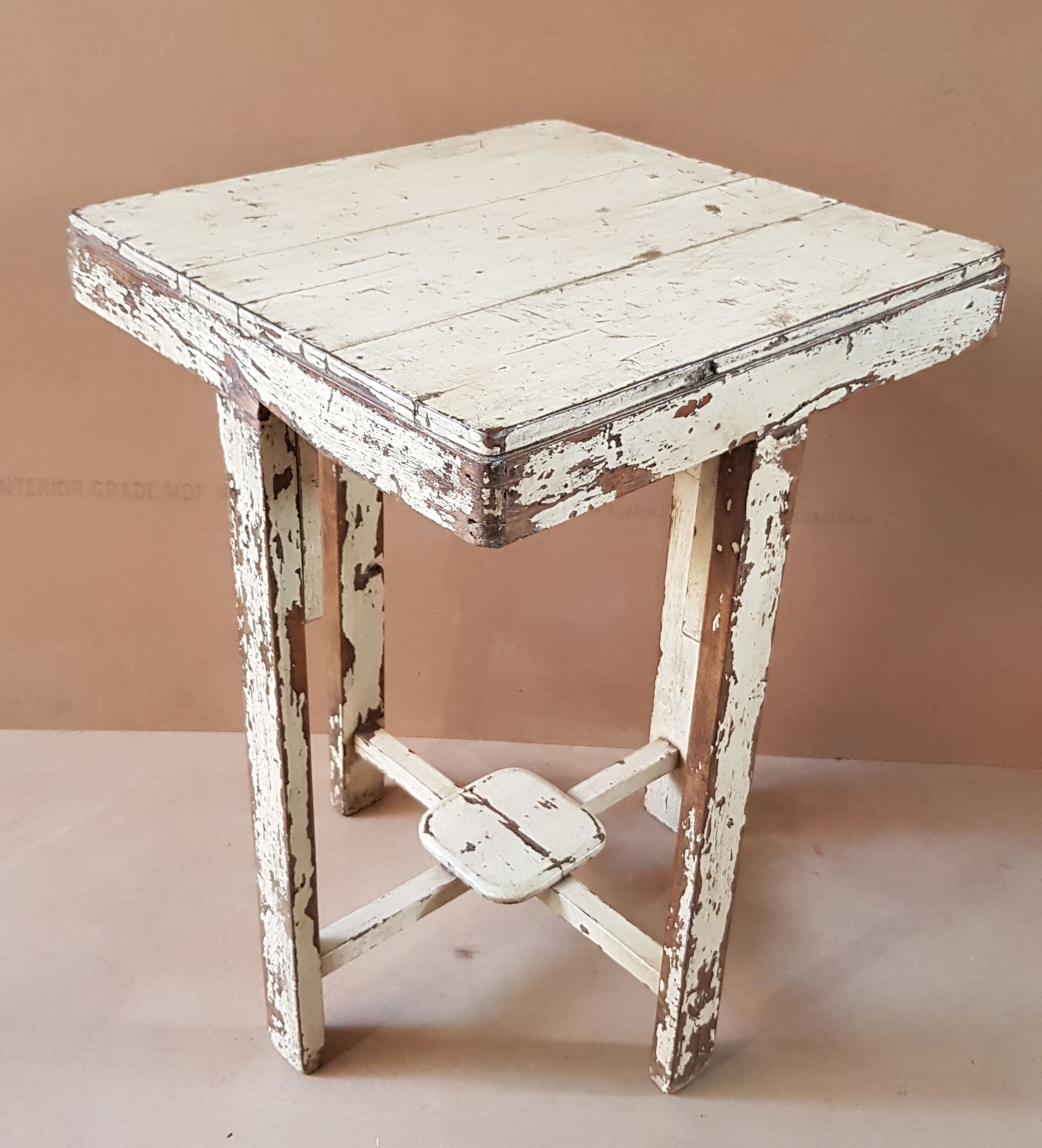 Pedestal table - piece of Square Art Deco sofa in Burmese teak