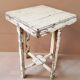 Pedestal table - piece of Square Art Deco sofa in Burmese teak