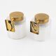 Carl Fagerlund for Orrefors Pair of wall lights in brass and glass Sweden 1960