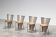Frans Van Praet set of four postmodern Sevilla chairs 1990