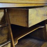 Secretary with three bodies in walnut from the Louis XVI period.