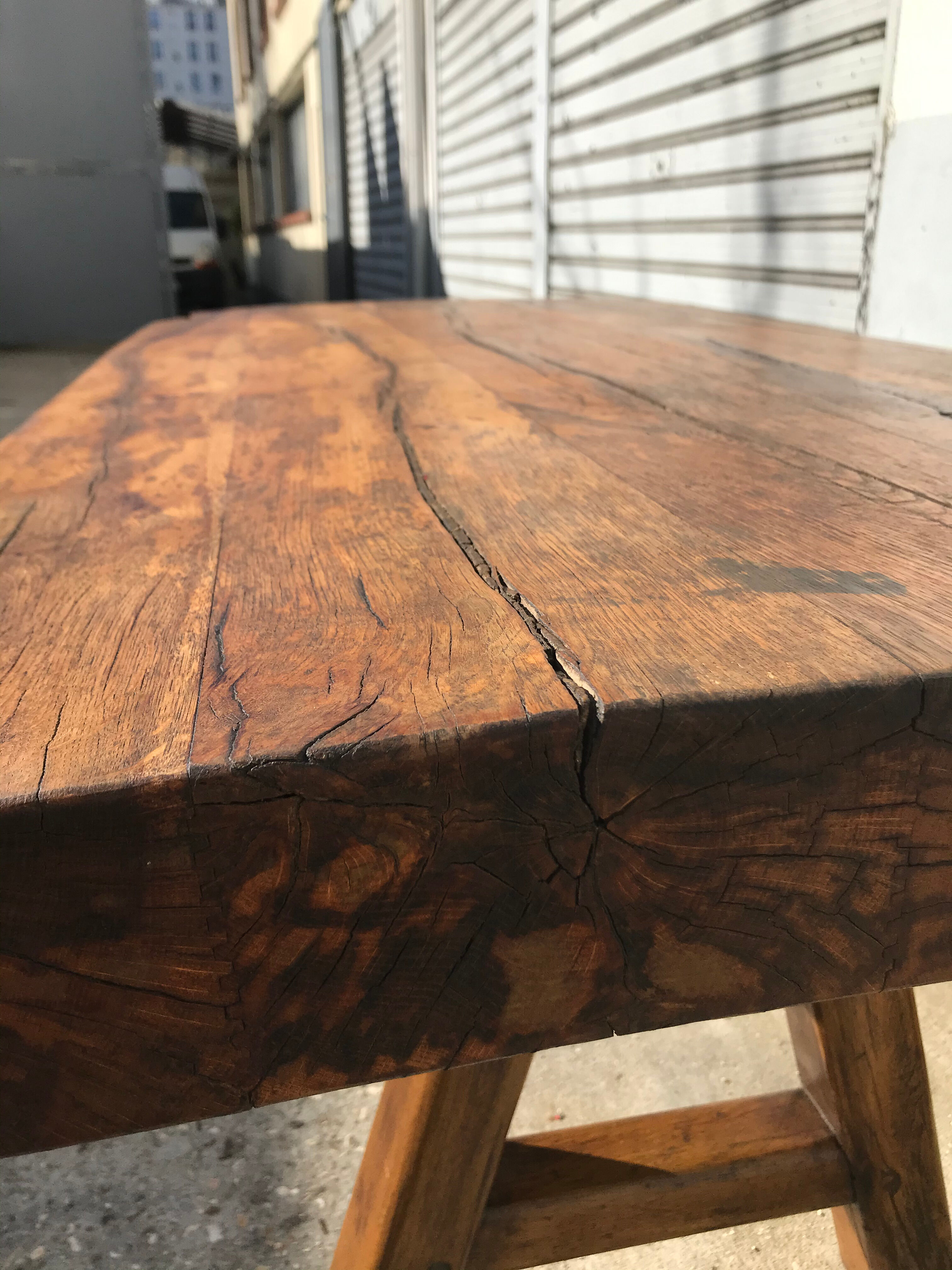 Solid oak farm table