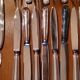 Silver metal housewife of the 50s shell model 76 pieces in its box