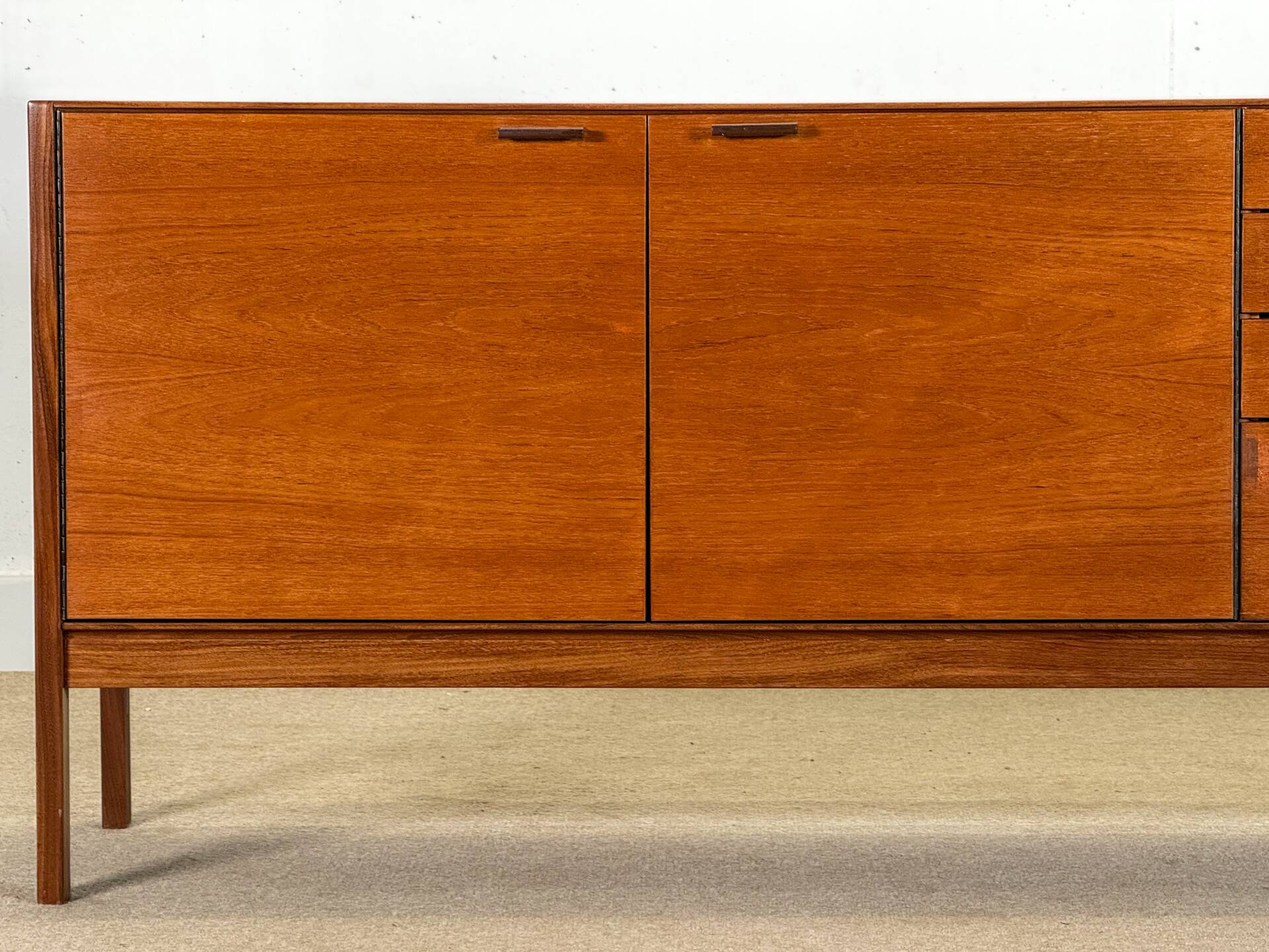 Mid-Century Sideboard by Meredew (Brown Leather Handles)