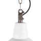 Suspension industrielle en émail de Pologne, couleur blanche, 1960